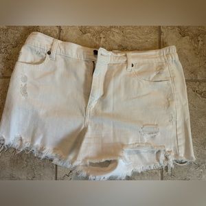 Aerie size L distressed shorts